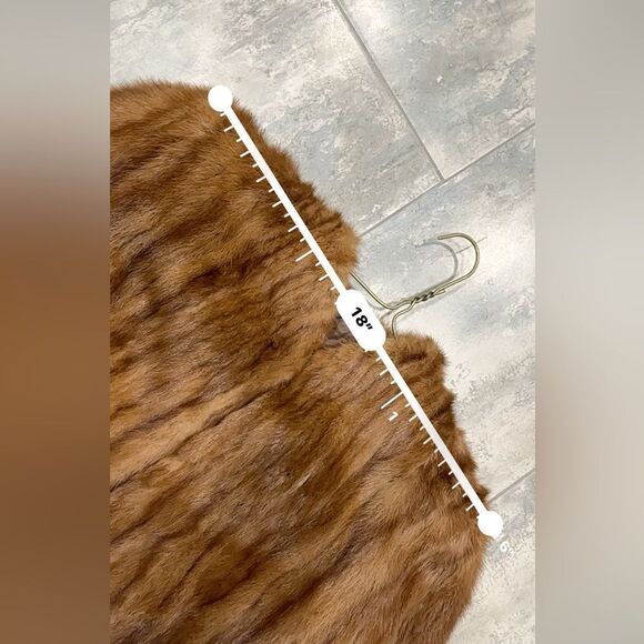 Vintage real mink cape with scalloped edges 1950s mink stole cape - Picture 13 of 13